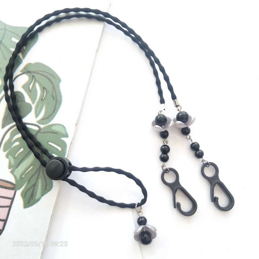 STRAP MASKER flower mutiara #1/tali masker/konektor masker/pengait masker