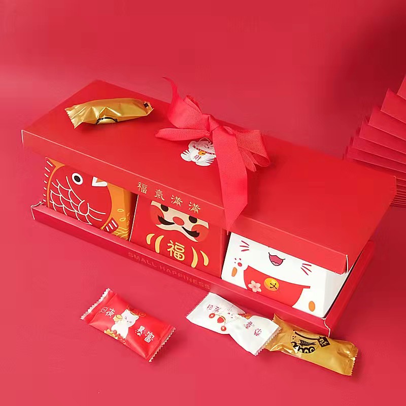 

Kotak CNY Box Imlek Dus Packaging Hampers Sincia Kue Kering Cookie 3n1