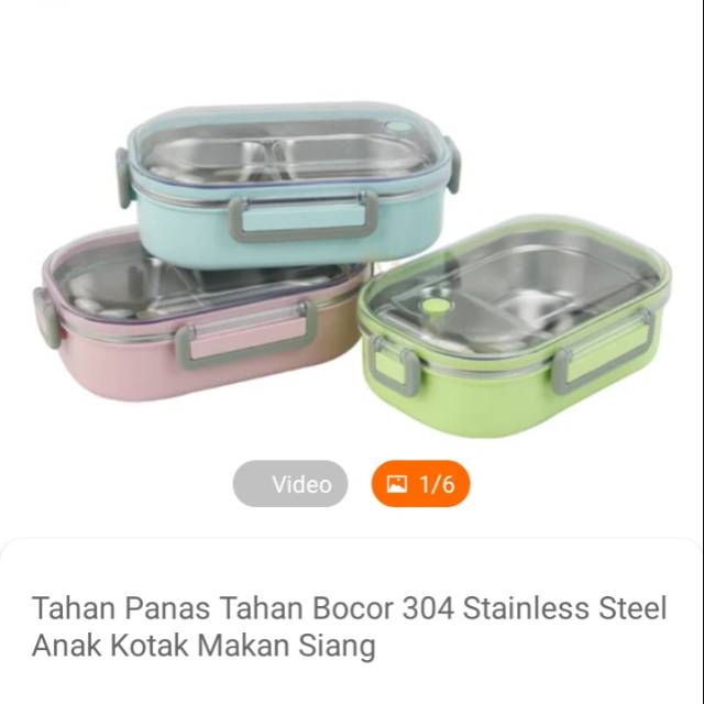 Kotak makan stainless/Lunch box stainless 304