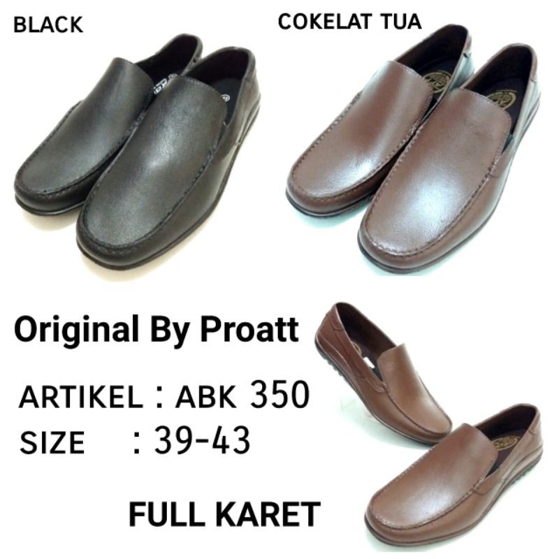 SEPATU PANTOFEL PRIA FULL KARET ANTI AIR ATT ABK 350