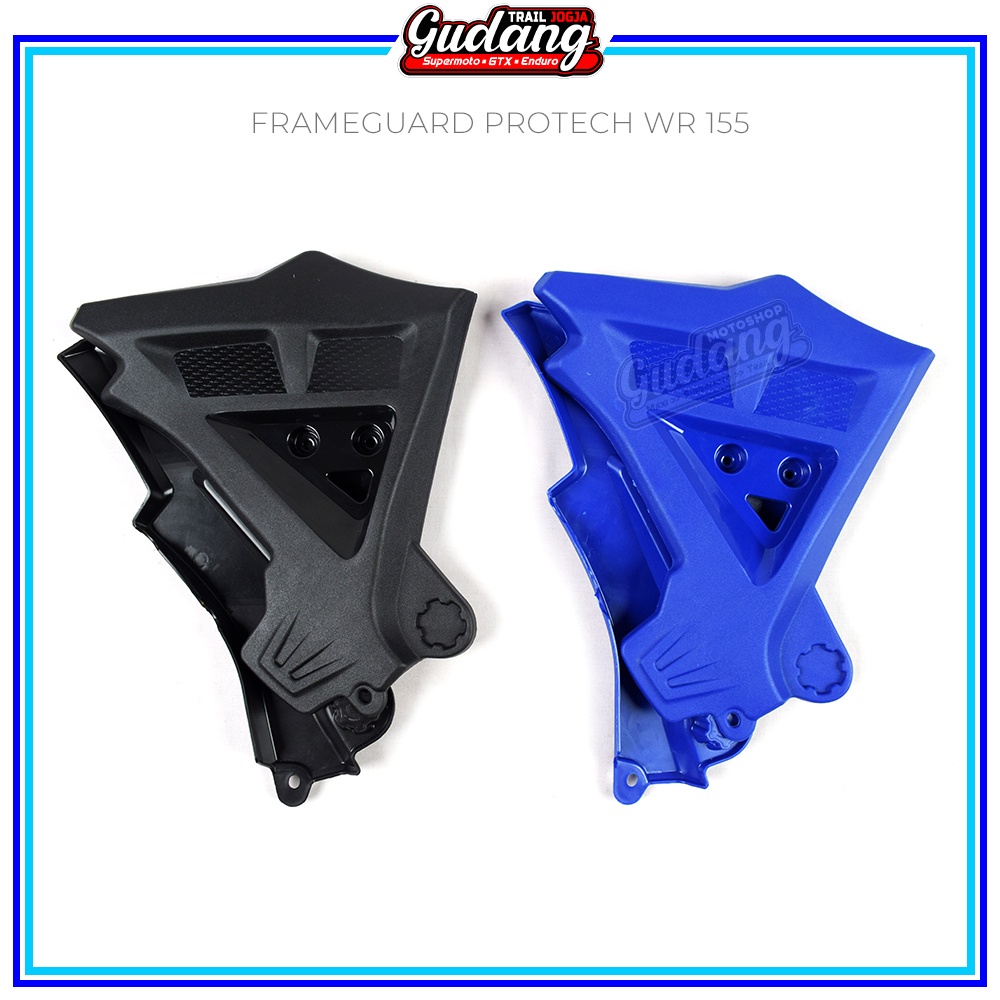 Frameguard Tutup Rangka Cover Pelindung Chasis PROTECH WR 155 Biru Hitam