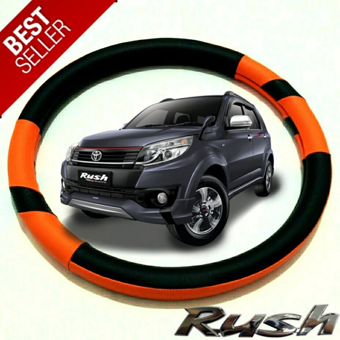 Cover Stir Mobil Rush Sarung Stir Setir Toyota Rush Pelindung Steer Mobil Toyota RUSH Orange