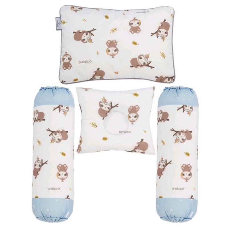 Omiland Bantal Guling Set &amp; Bantal Peyang Sloth Series