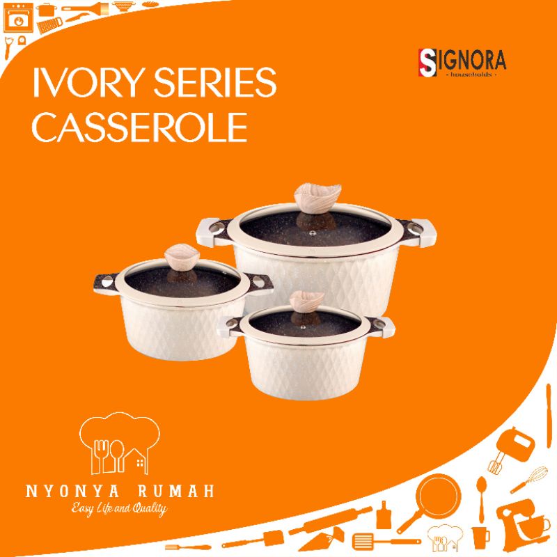 Signora Ivory Casserole/Panci set