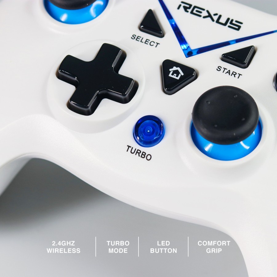 Rexus GX100 Pro Gaming Wireless Gamepad (white) - Gaming Controller