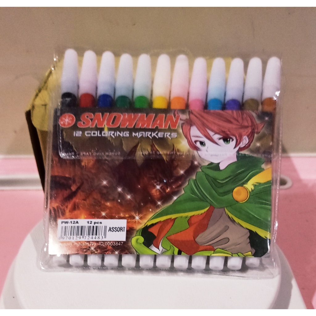 

Snowman Spidol Warna Mewarnai 1 Set 12 Warna