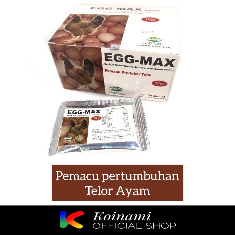 EGG MAX AYAM SACHET 10 GRAM / VITAMIN PERTUMBUHAN TELOR AYAM / raid all