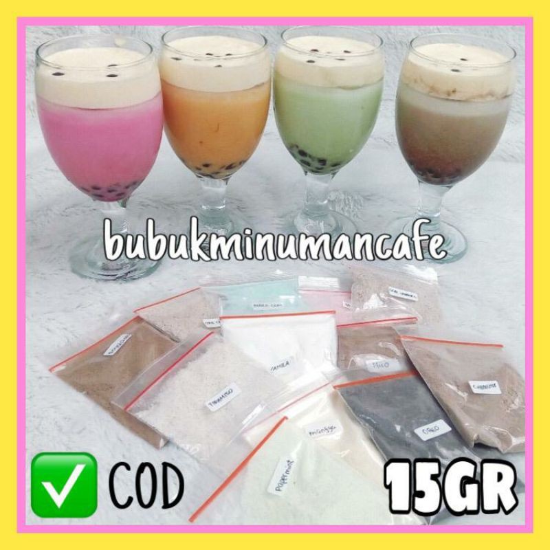 

bubuk minuman cafe kekinian powder drinks 15gr