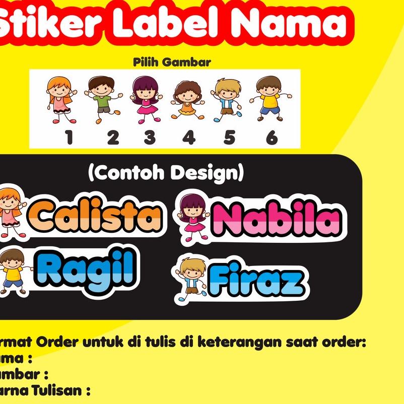 

Update STIKER NAMA ANAK 1 SET ISI 30PCS WATERPROOF ホ