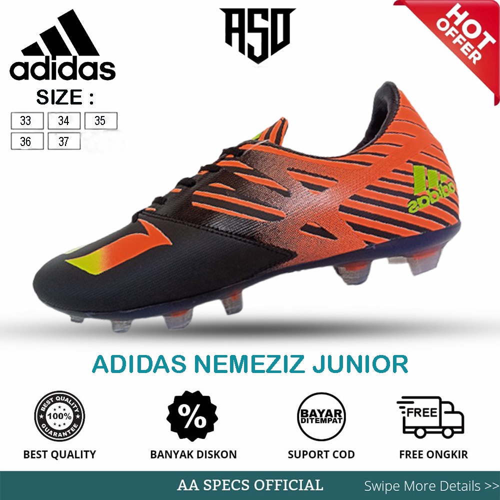 Sepatu Sepak Bola Anak Adidas Nemeziz Messi Junior Predator Original Ukuran 33 37