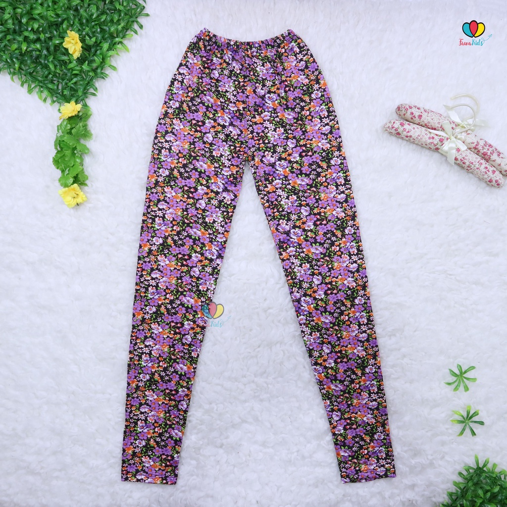 Legging Motif uk Remaja Tanggung fit to M / Celana Leging Motif Panjang Ketat Wanita Perempuan Adem