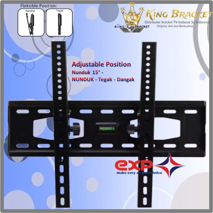 Bracket TV KHUSUS MERK AQUA 42&quot; s/d 55&quot; waterpass GARANSI 100% COCOK!