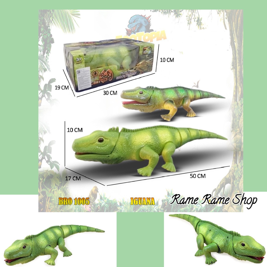 Mainan Hewan Lizard Iguana bisa Jalan
