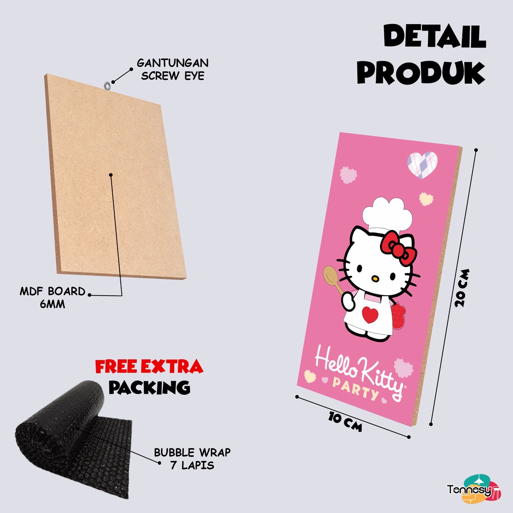 HIASAN DINDING HELLO KITTY WALL DECOR HELLO KITTY PAJANGAN KAYU  DEKORASI DINDING RUMAH KAMAR TIDUR