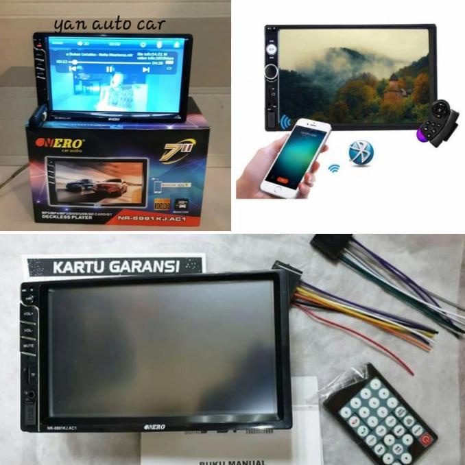 Head Unit Double Din LED Mobil with Mirror Link Android Agya / Ayla 021