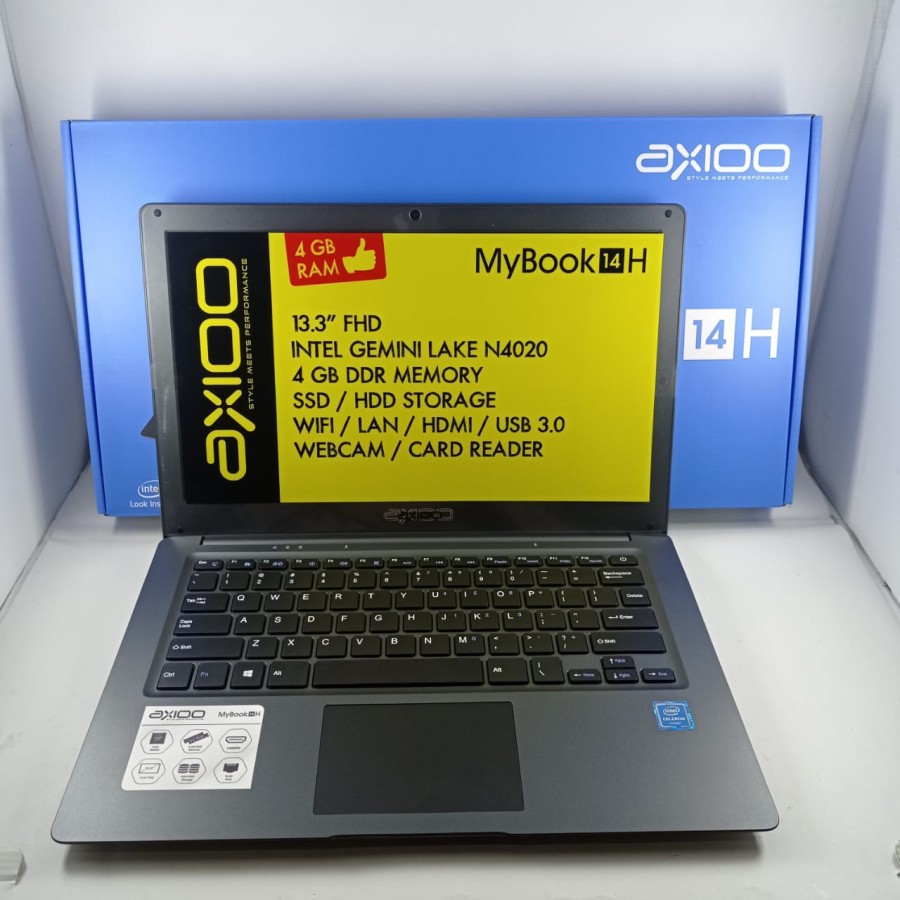 Axioo Mybook 14H Celeron N4020 4GB 256 SSD 13.3INCH GARANSI RESMI 1THN