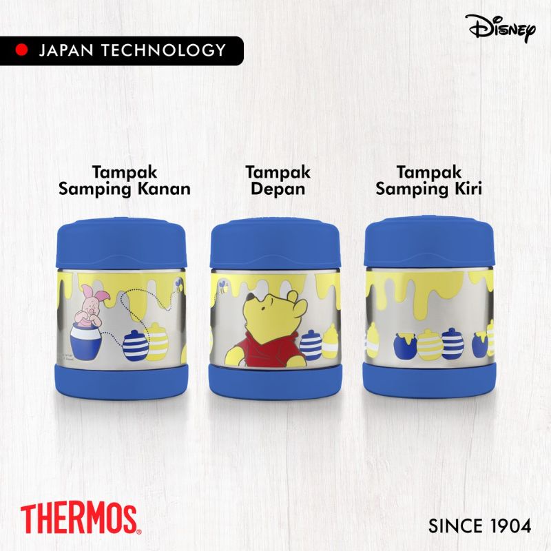 Thermos Food Jar 300ml Frozen Cars Pooh F3004-WPS F3004-CRS F3005-FZS Wadah Makanan Stainless