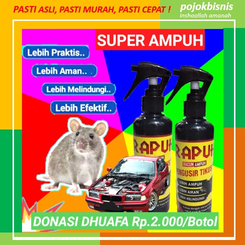 SEMPROTAN PENGUSIR TIKUS /  PENGUSIR ANTI TIKUS AMPUH / PENGUSIR TIKUS MOBIL SPRAY
