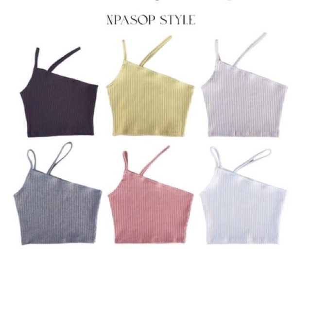 pixy tanktop blouse / tanktop basic / tanktop one shoulder / tank