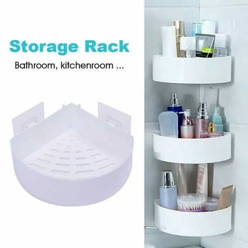 Rak Sudut Kamar Mandi / Rak Holder Kamar Mandi / Rak Sudut Plastik