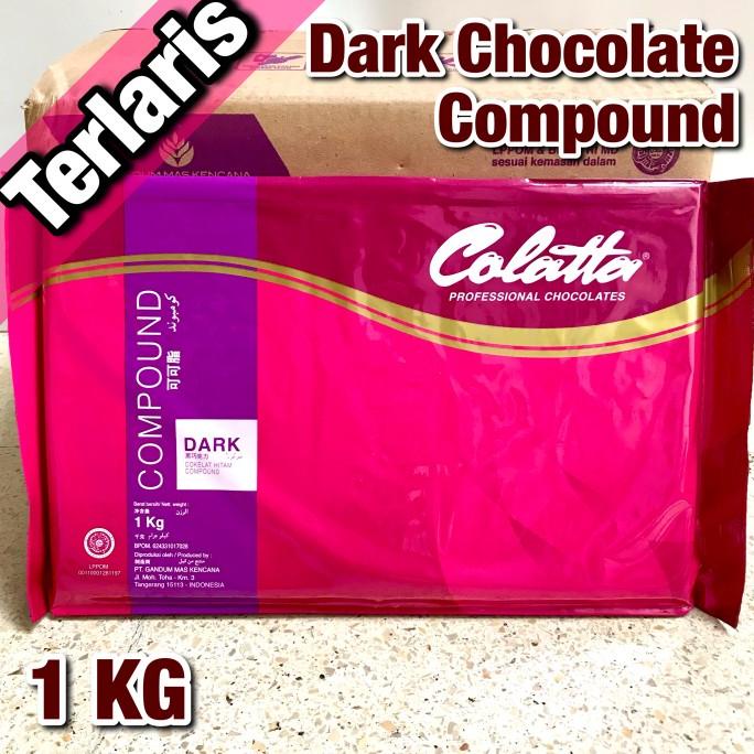 

monggo] Colatta Dark Chocolate Compound Cokelat Coklat Hitam Blok Batang 1 KG