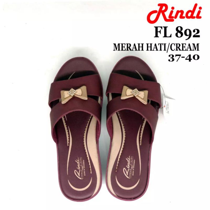 Rindi FL 892 - Sandal wedges wanita - sandal casual wanita - sandal slop - sandal rindi