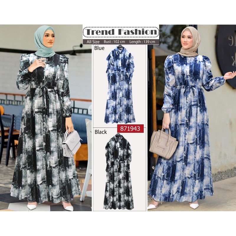gamis extu abstrak balon Diana 943