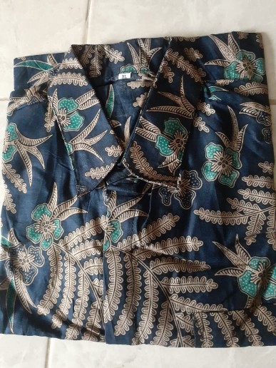 022 Zahira Batik Hrb026 Kenongo Hem Kemeja Batik Pria Lengan Pendek  Katun Primis Halus