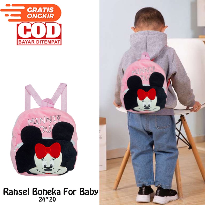 BONEKA BTS TAS RANGSEL / Tas Ransel Anak TK / PAUD / Tas Boneka BTS Karakter BT21 Balita