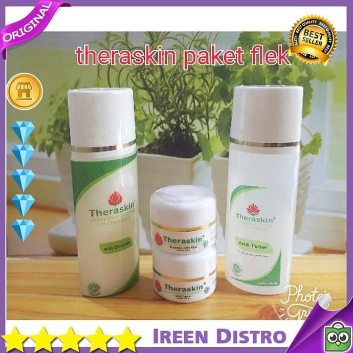 Paket Perawatan Wajah Theraskin Penghilang Flek Hitam AMPUH BPOM AMAN Terjamin