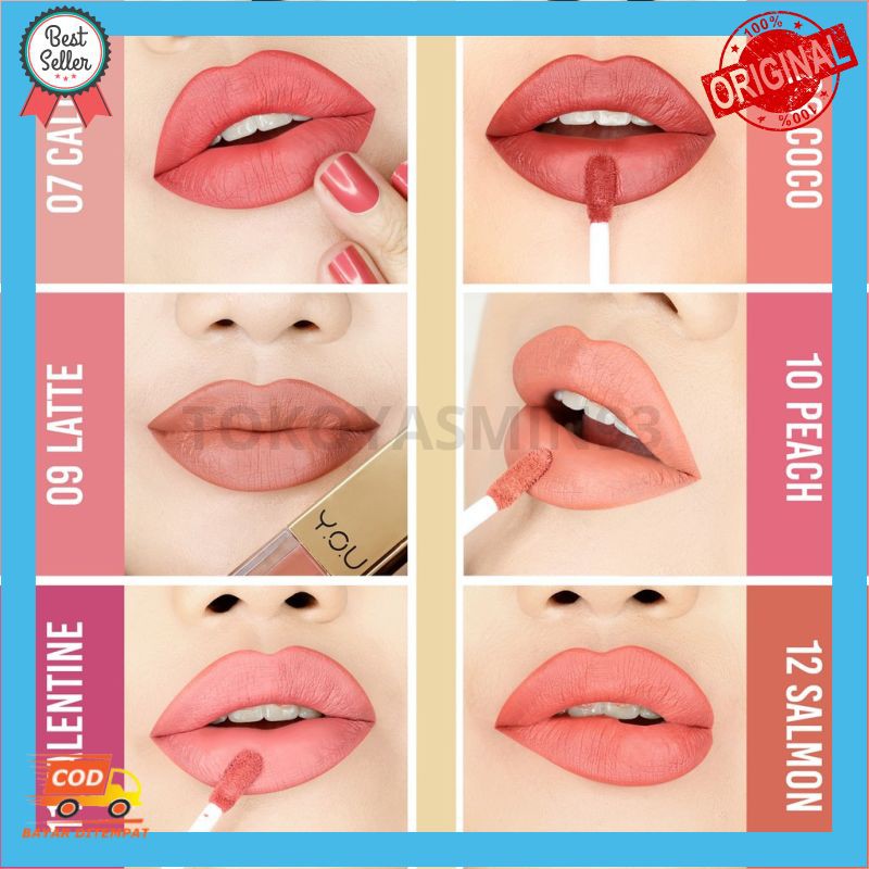 Lip Cream Y.O.U Rouge Velvet Matte Lip Cream YOU 4.5 g Murah