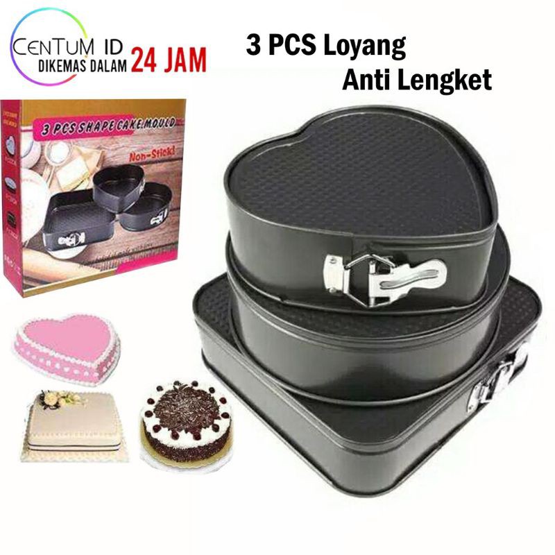 3 PCS CAKE MOULD / CETAKAN KUE