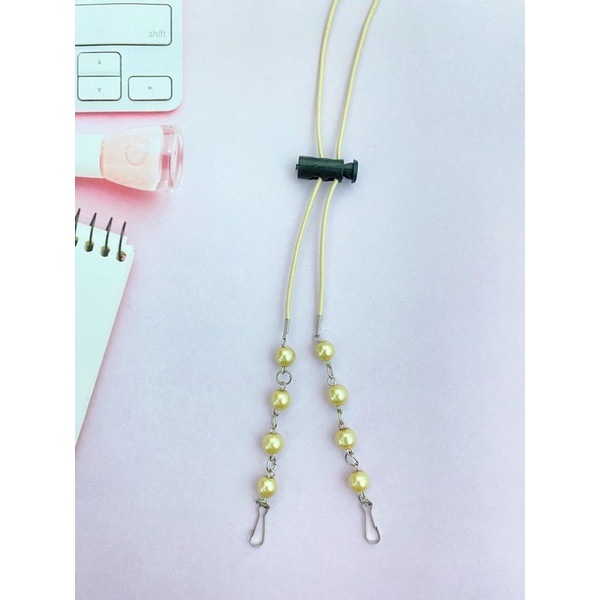 Konektor Masker Strap Mask 2in1 Mutiara Kristal-KSM 30