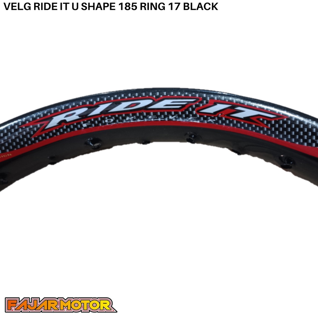 OBRAL VELG RIDE IT U SHAPE 185 RING 17 BLACK