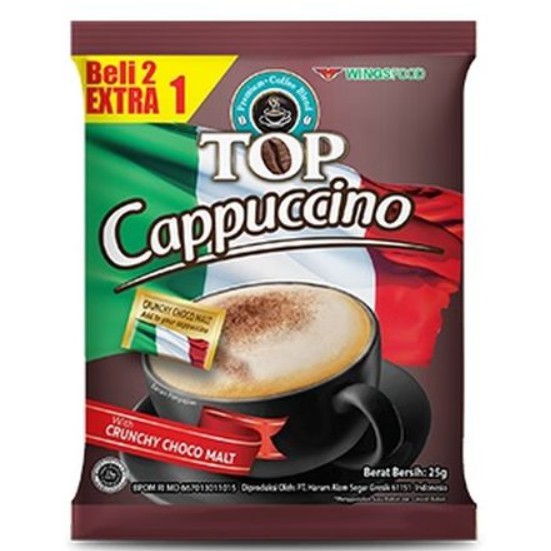 

Kopi TOP COFFEE CAPUCCINO renceng (10+5)pcs x 25gr