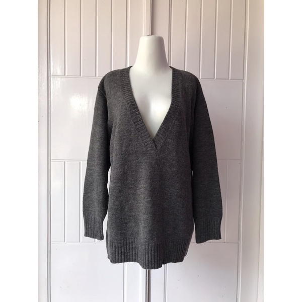 Atasan Rajut Vest Long Outer Cardigan Rajut Jumbo Premium Second Thrift-9. Wol 120-130/70