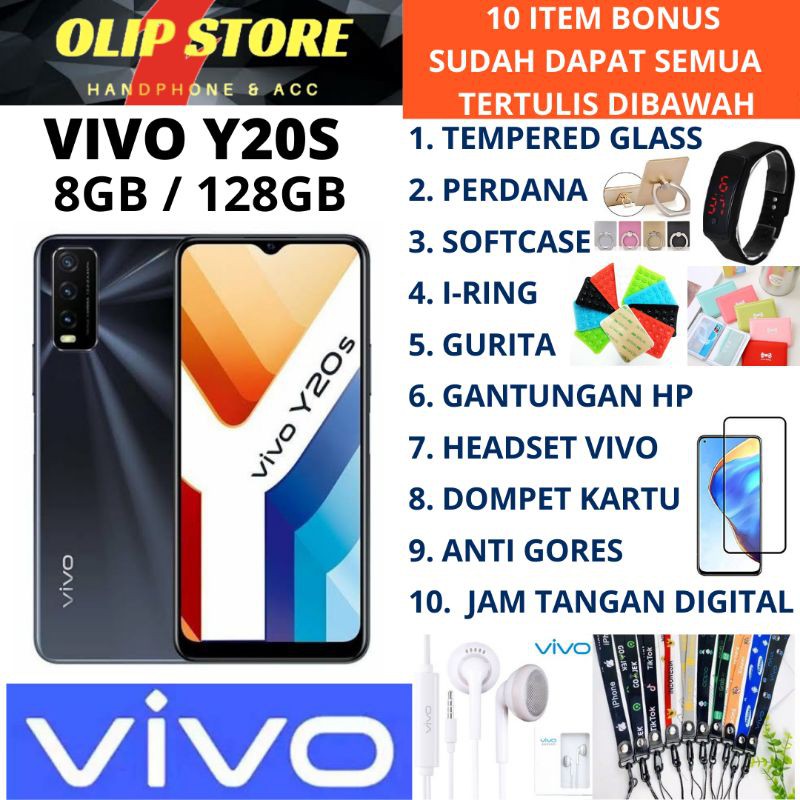 Promo Cuci Gudang Hp  VIVO Y20S & Y20S G 8/128 RAM 8GB ROM 128GB GARANSI RESMI - HP VIVO Y20S  Hp