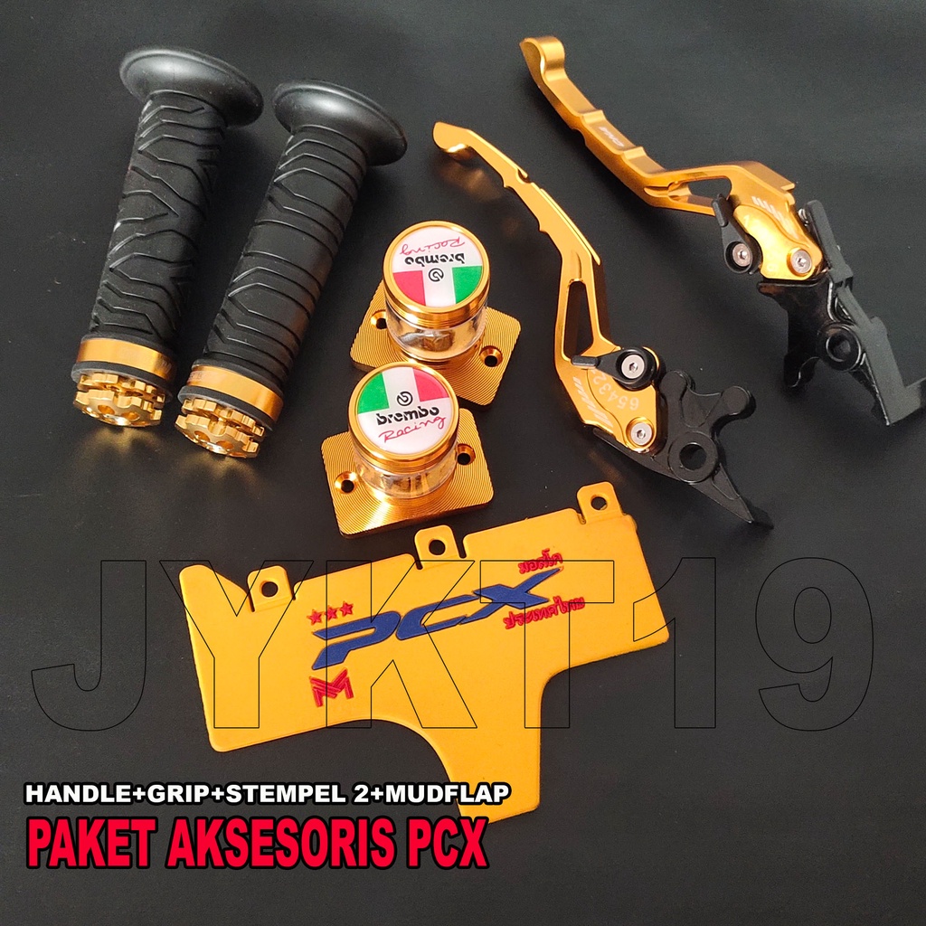 PROMO AKSESORIS HONDA PCX 150- HANDLE GRIP MUDFLAP DAN TUTUP MINYAK REM HONDA PCX