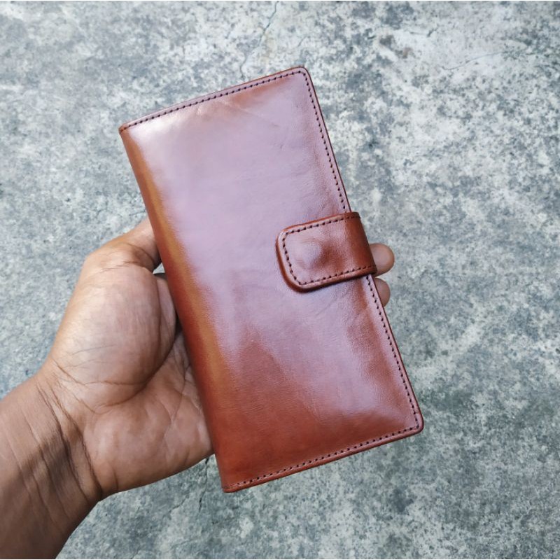 Dompet Panjang Kancing Wanita/Pria kulit original