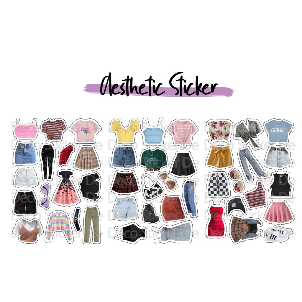 

[READY STOCK] Sticker aesthetic pack/Sticker Tumblr/Sticker lucu