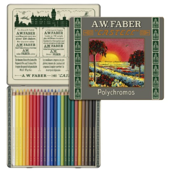 Faber-Castell Polychromos Artists' Color Pencils - 111th Anniversary Limited Edition Tin of 24