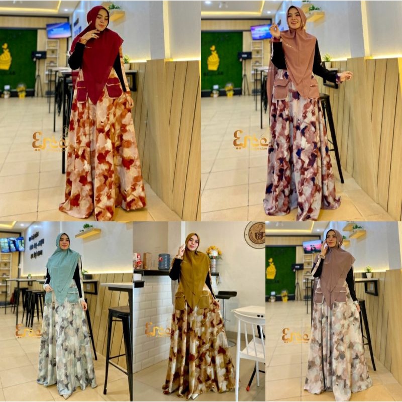 GAUDY Syar'i By Erce Production Original Hijab Gamis Syari Kekinian Terlaris Termurah Bestseller Bes