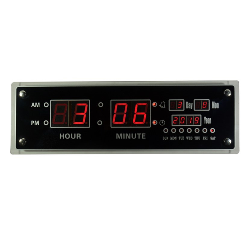 Jam Dinding Digital LED Wall Clock Ukuran Besar 50cm ES585