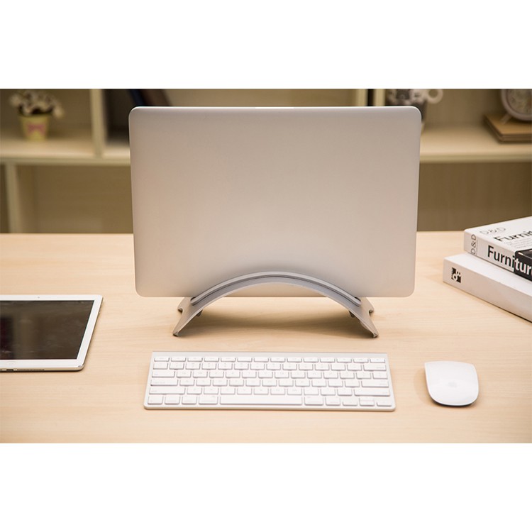 BookArc Stand Bracket Dudukan Pegangan Laptop - Silver