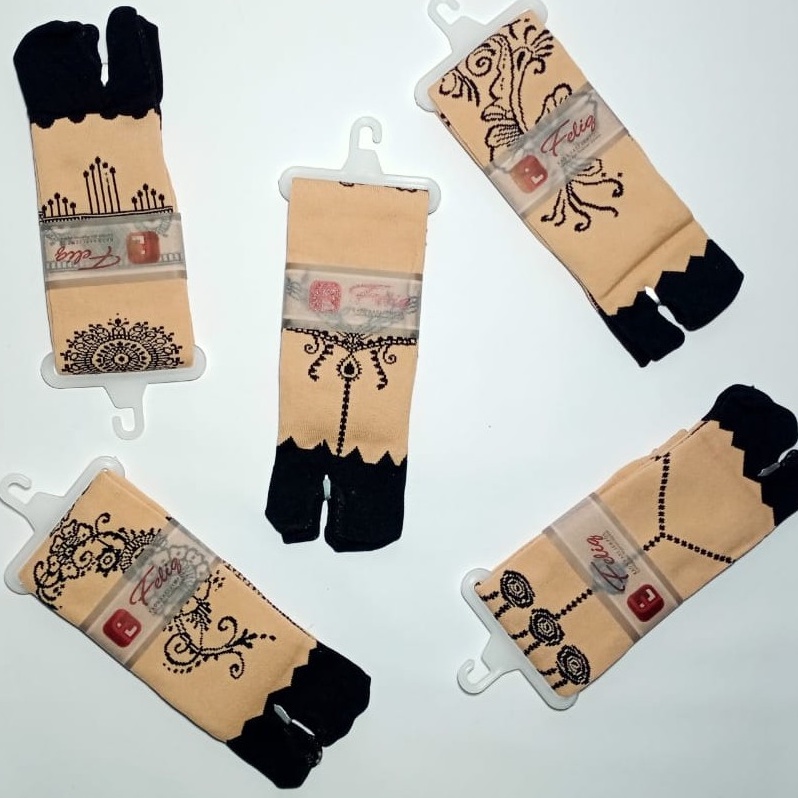 Kaos Kaki Jempol Batik Tebal Dan Empuk /Kaos Kaki Henna/Kaos Kaki Jempol Muslimah/Kaos Kaki Jempol