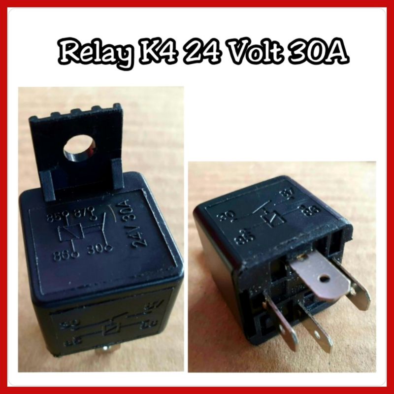 Relay 4 Kaki 24Volt 30A