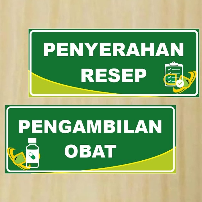 

stiker serah terima obat resep..text bisa custom