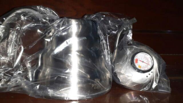 Teko Kopi Coffee Maker Pot V60 Drip Kettle Teko Barista Pembuat Kopi Thermometer Teko Leher Angsa