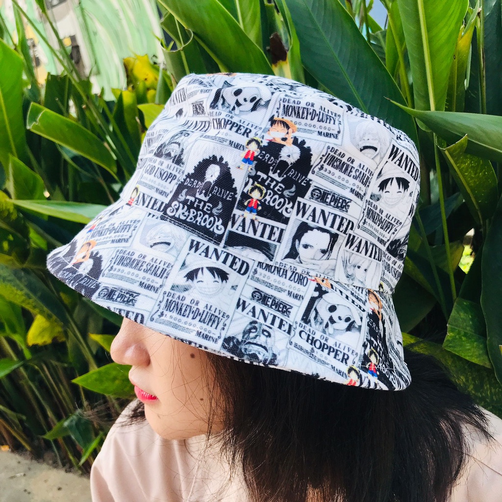 Bucket Hat One Piece Wanted Fullprint Anime Manga Onepiece Premium Unisex