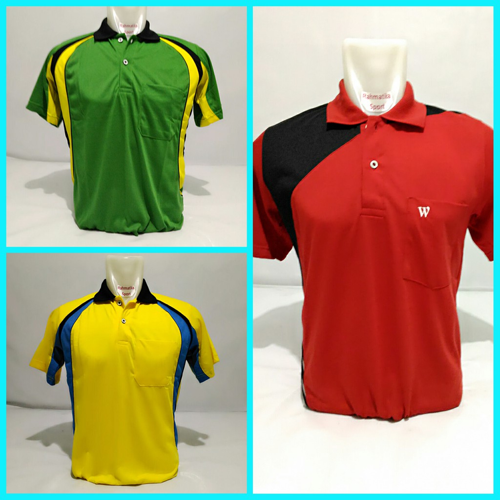 Kaos Kerah Olahraga Jogging Tenis Pingpong Santai